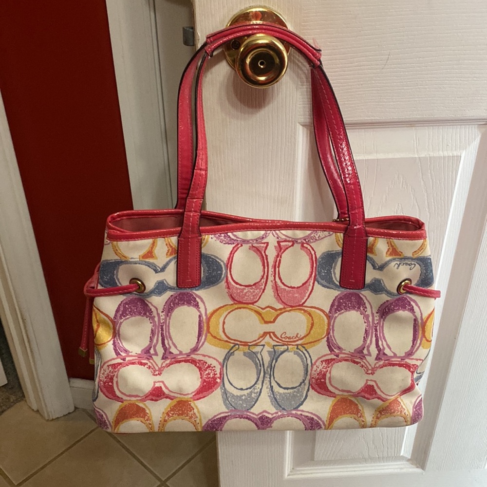 Coach handbag with three compartments - Picture 2 of 4